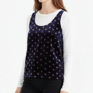 J crew velvet star tank
